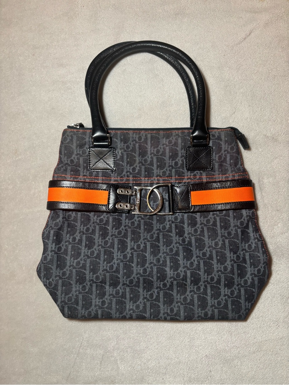 Christian Dior Vintage Flight Tote Shoulder Bag